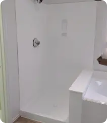 a shower in a bathroom