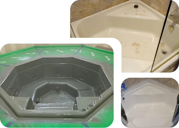 Jetted bathtub refinishing for a clean and modern look